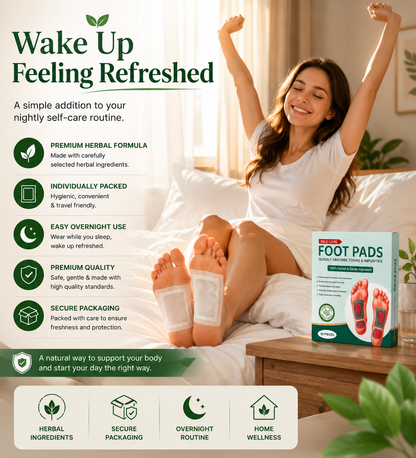 Premium Herbal Foot Pads | Overnight Self-Care (Pack of 10)